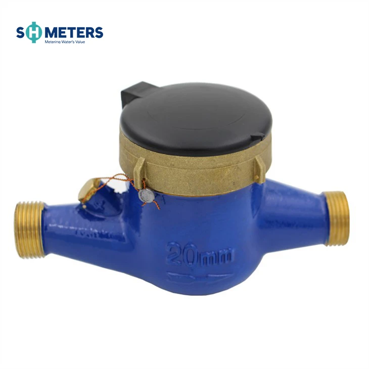 DN15 Brass Multi Jet Dry Type Cold Water Meter Class B Water Meter