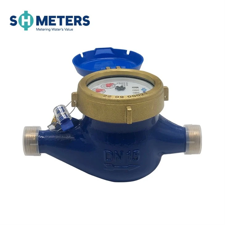 Multi Jet Water Meter R160 Brass Body With Output Pulse Multi Jet Water Meter R160 Brass Body With Output Pulse
